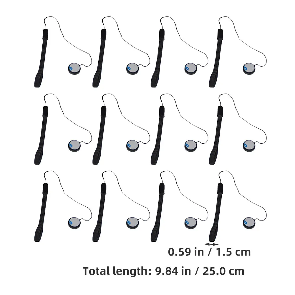 20Pcs Camera Lens Cover Safety Rope with Adhesive Buttons Elastic Stretchable Wrist Strap for All Lens Sizes Dslr Camera