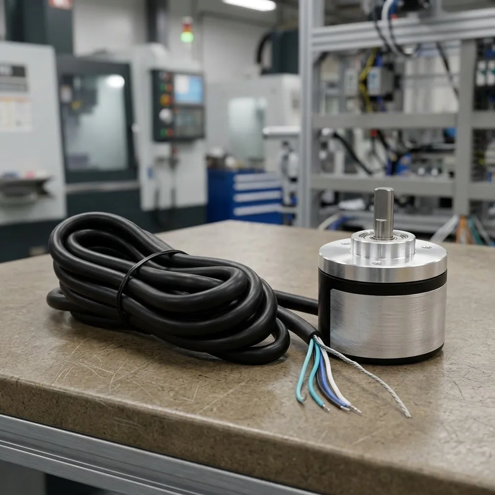 Metal Incremental Photoelectric Rotary Encoder E40S6 for Position Sensing in Harsh Industrial Operating Conditions