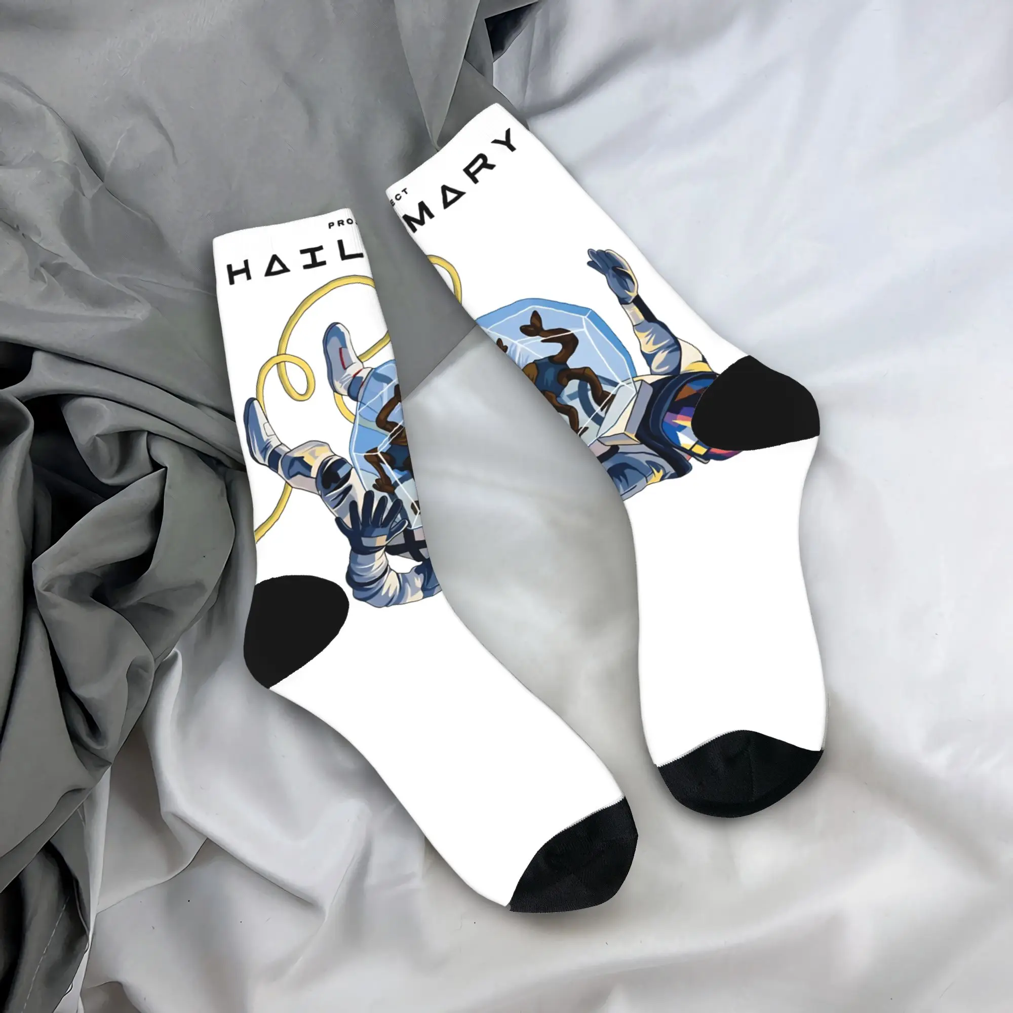 Project Hail Mary Fan Art Space Lover Socks Autumn Stockings Leisure Adults Men Quality Socks Design Climbing Non Skid Socks