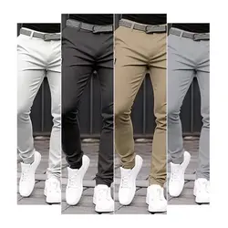 Men's Fashion Slim Fit Hip Hop Pants All Seasons Cotton Cool Casual Sports Pants Street Zipper Decoration Straight Leg Pants