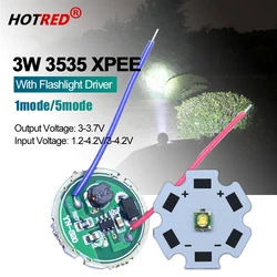 LED 3W 3535 XPEE Cold Neutral Warm White Royal Blue Green UV Chip Beads+Torch Flashlight Current Driver DC3.7V 4.2V 12V 17mm20mm