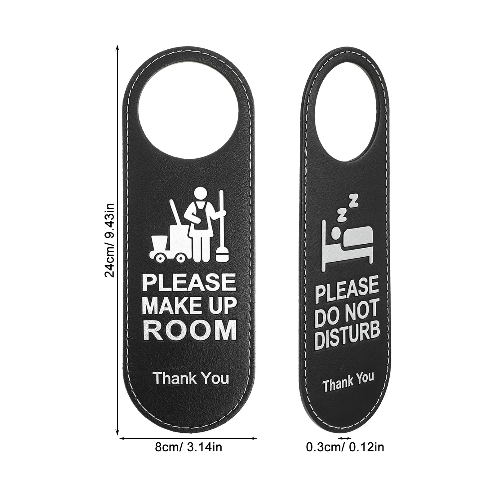 4Pcs Double-Sided Hotel Door Hanger Sign Do Not Disturb Make Up Room Door Sign for Hotels Bars Coffee Shops