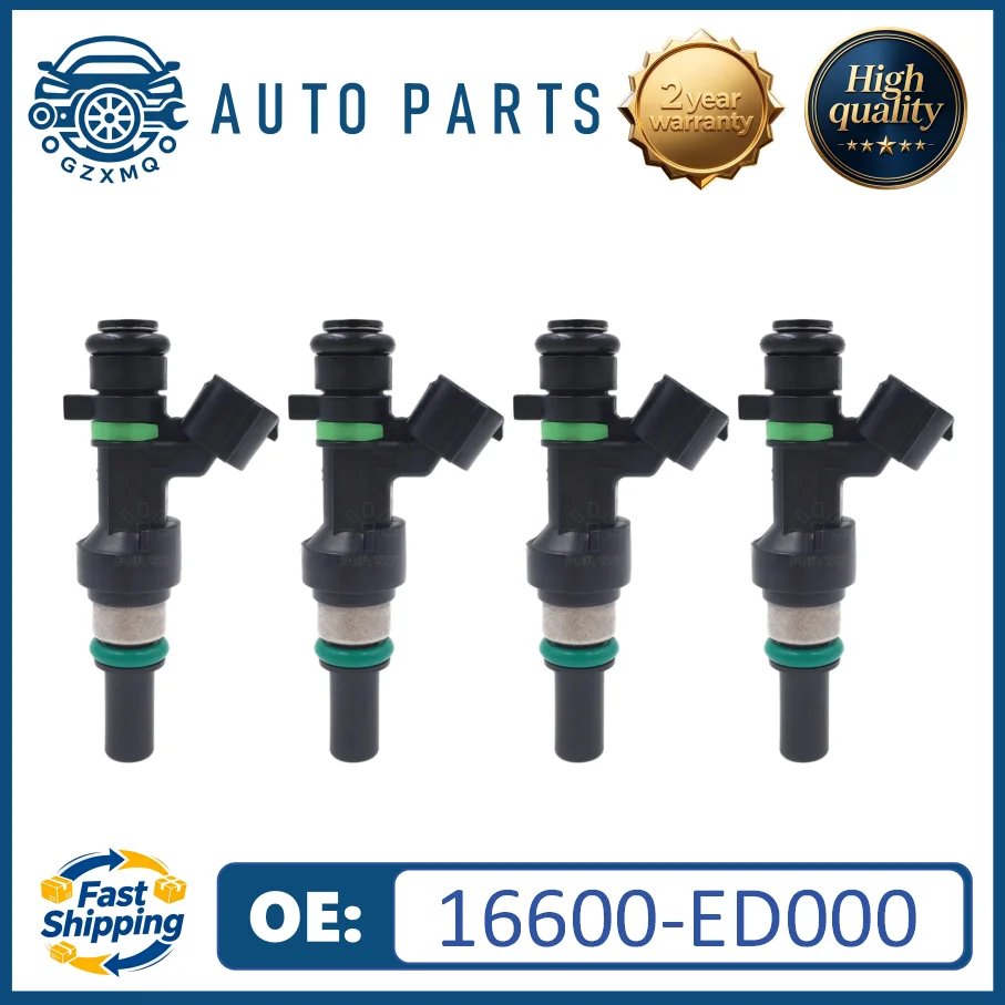 4pcs Fuel Injectors 16600-ED000 For Nissan Versa Tiida MARCH III (K12) HR16DE 1.6L#FBY1160