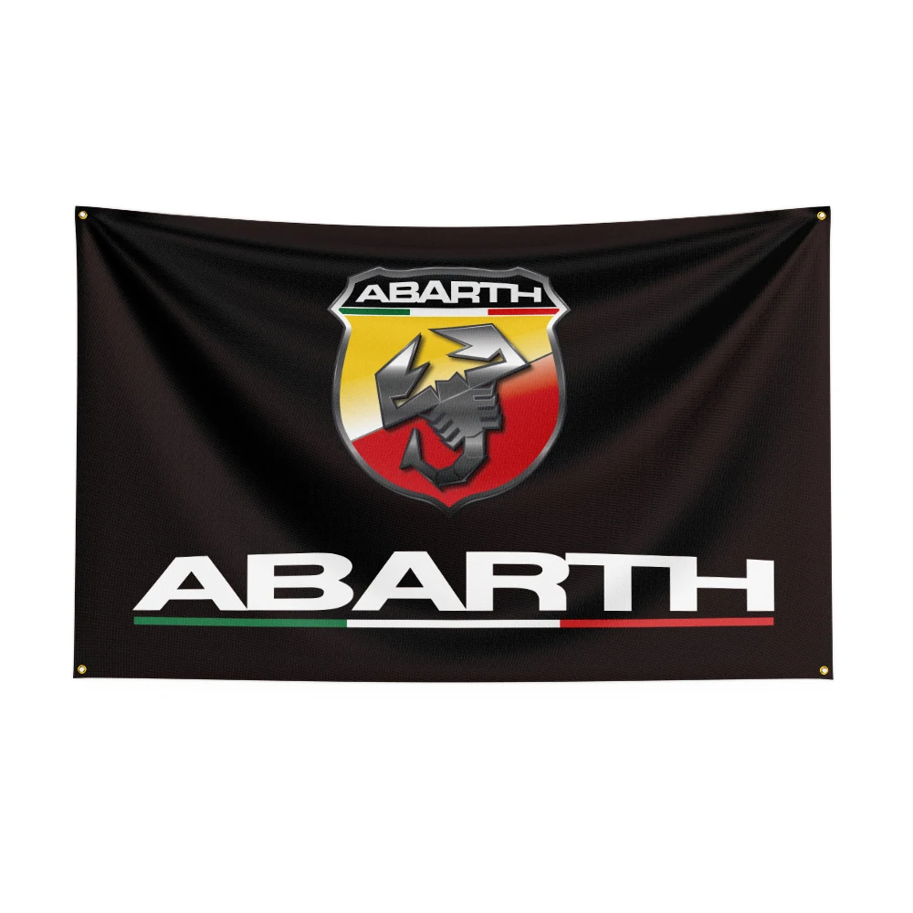 

3x5 футов, флаг гоночного автомобиля Abarths для декора