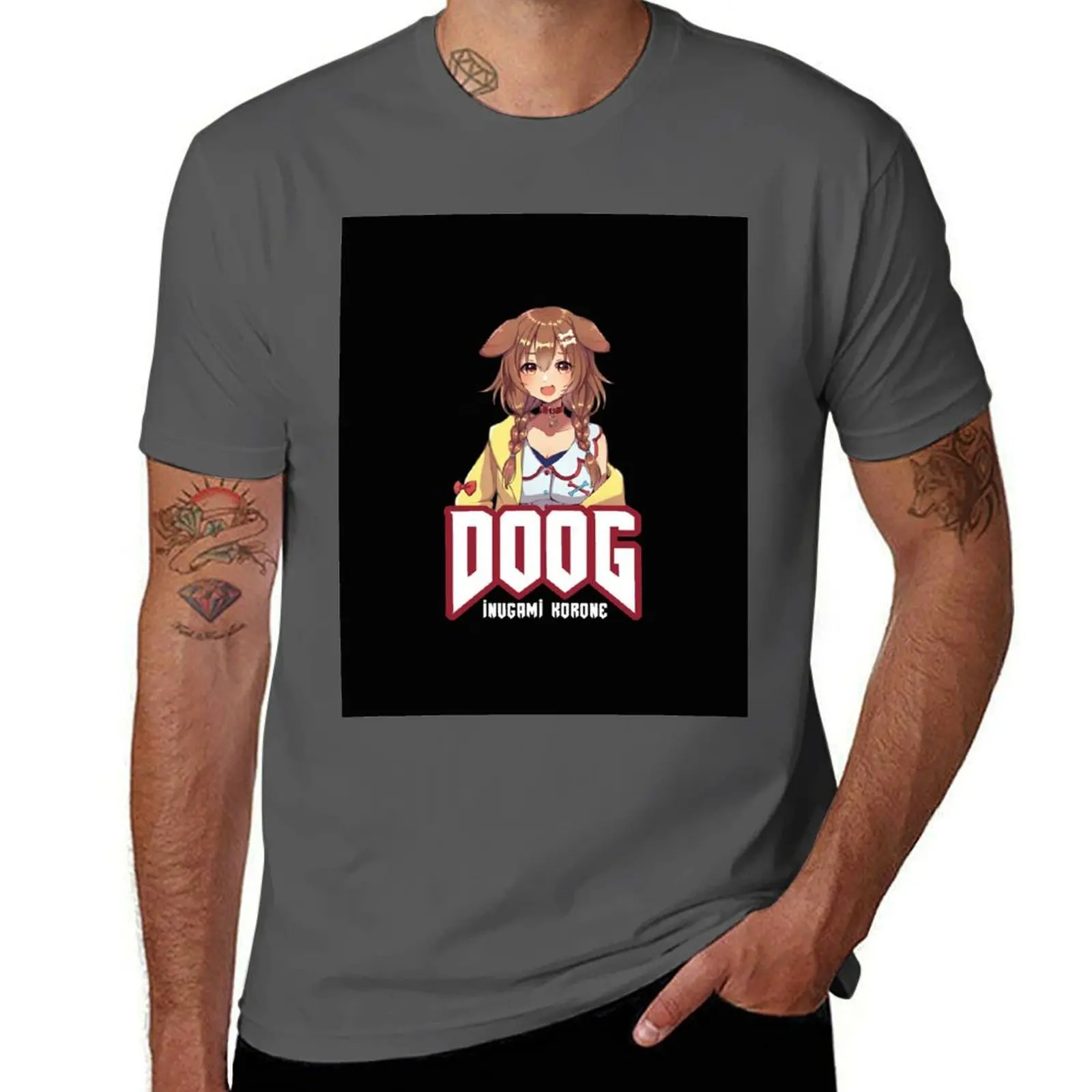 

Inugami DOOG Korone Hololive - T-Shirt Casual Streetwear Short Sleeve Tee