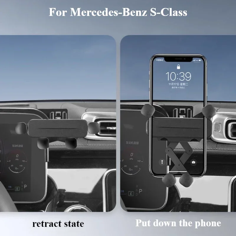 For Mercedes-Benz S-Class S450L S480 S400L 2021-2025 Mobile Phone Holder Car Navigation Mobile Phone Holder interio Accessories