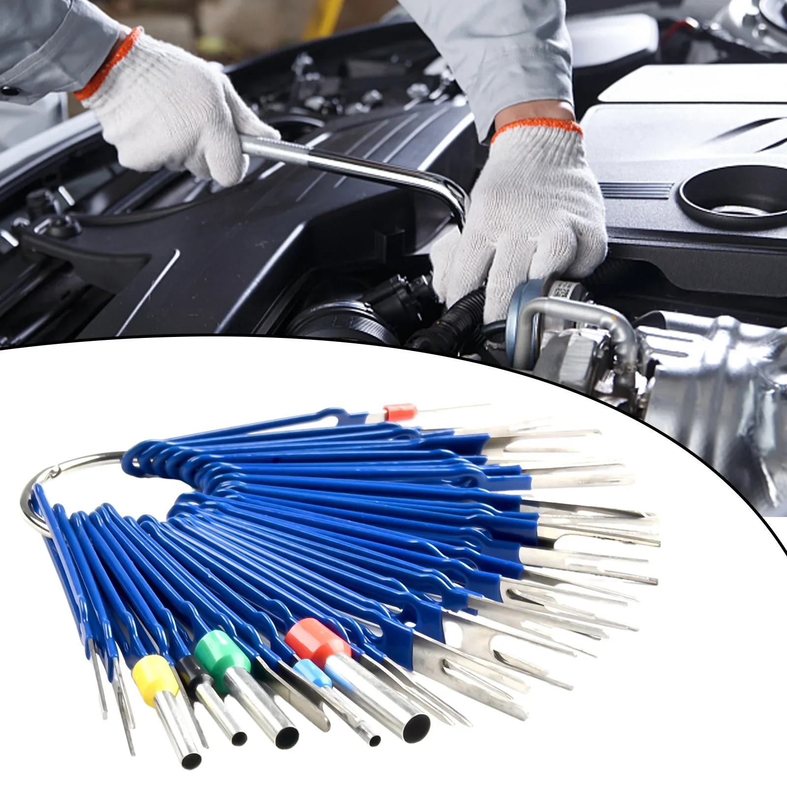 36Pcs Stainless Steel 301 Car Terminal Removal Kit Wire Pin Extractor Set Car Stylus Wiring Crimp Connector Puller Repair Tools