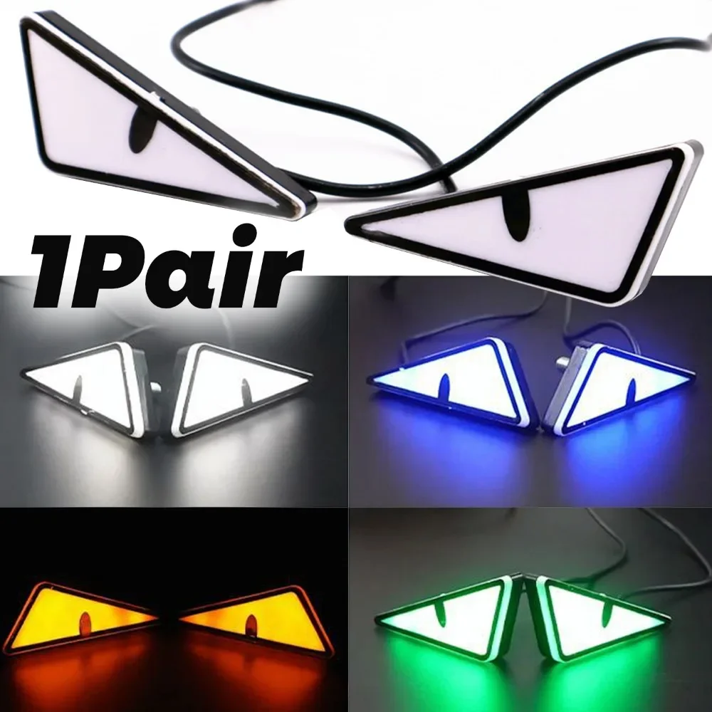 

Motorcycle LED Devil Eye Light Universal Triangle License Plate Screw Light Motorcycle Modification Demon Eyes Decoration Lights