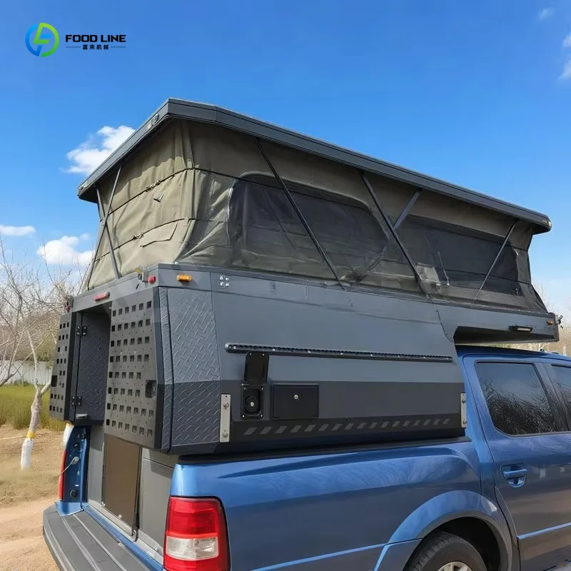 Custom Off Road Truck Camping Tent Slide Type Outdoor RV Top Hat Kit Pickup Kitchen