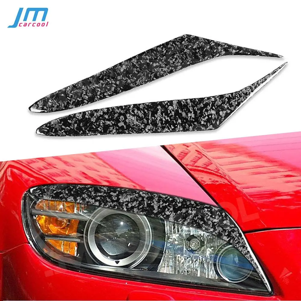 

Car Eyebrow Headlight Covers for Mazda RX8 Coupe 2004-2008 Forged Carbon Fiber Front Bumper Eyelids Car Styling