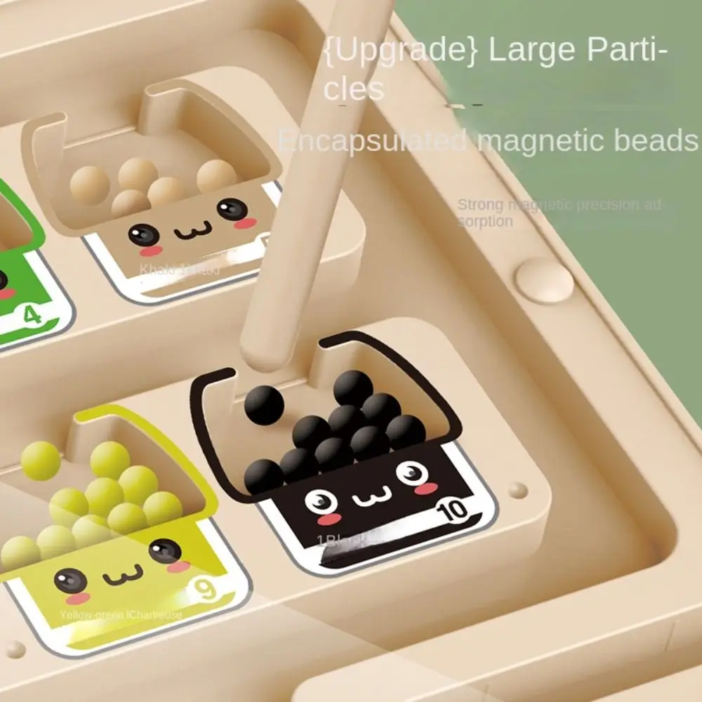 Gioco di posizionamento in legno 2 in 1 Montessori Giocattoli per addestramento alla concentrazione per bambini Giochi di smistamento dei colori magnetici colorati