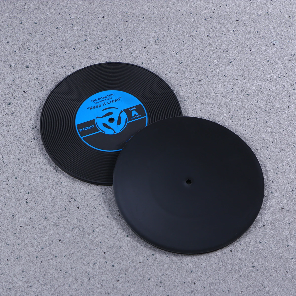 

4pcs Vinyl Record Coasters Yellow Retro Music Decorative Stylish Table Protection Coaster Mats Colorful Disc
