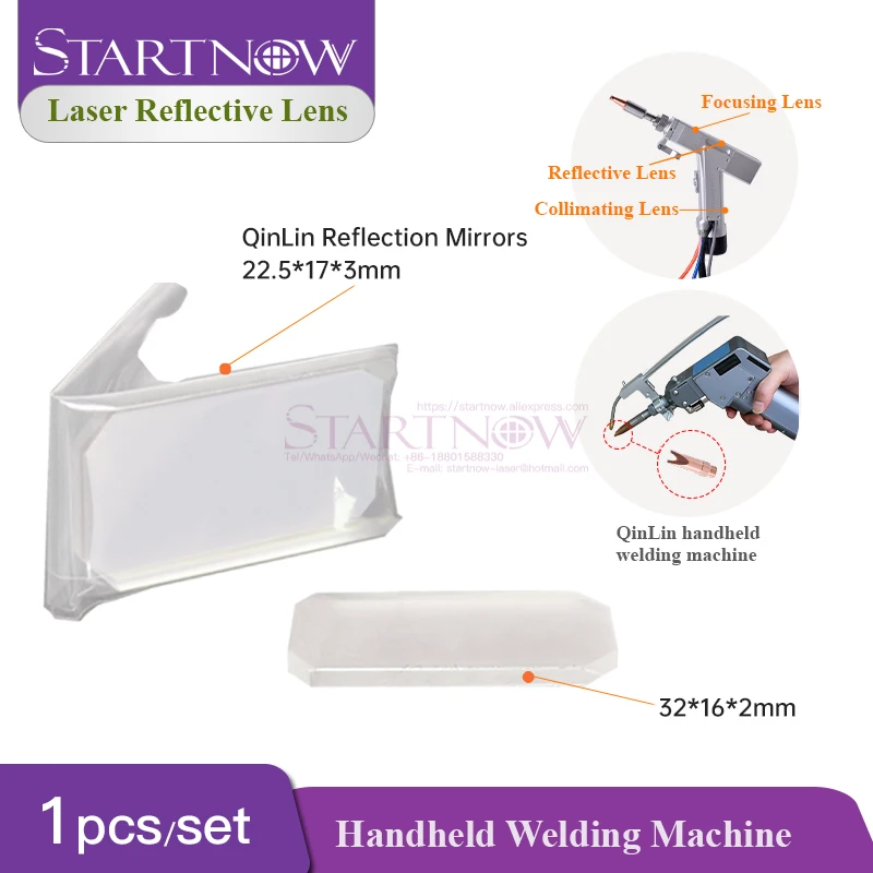 Startnow Laser Reflectance Cutting Lens Optical Instrument Mirror Lens 30*14*2 With Holder Special-shaped Laser Reflective Lens