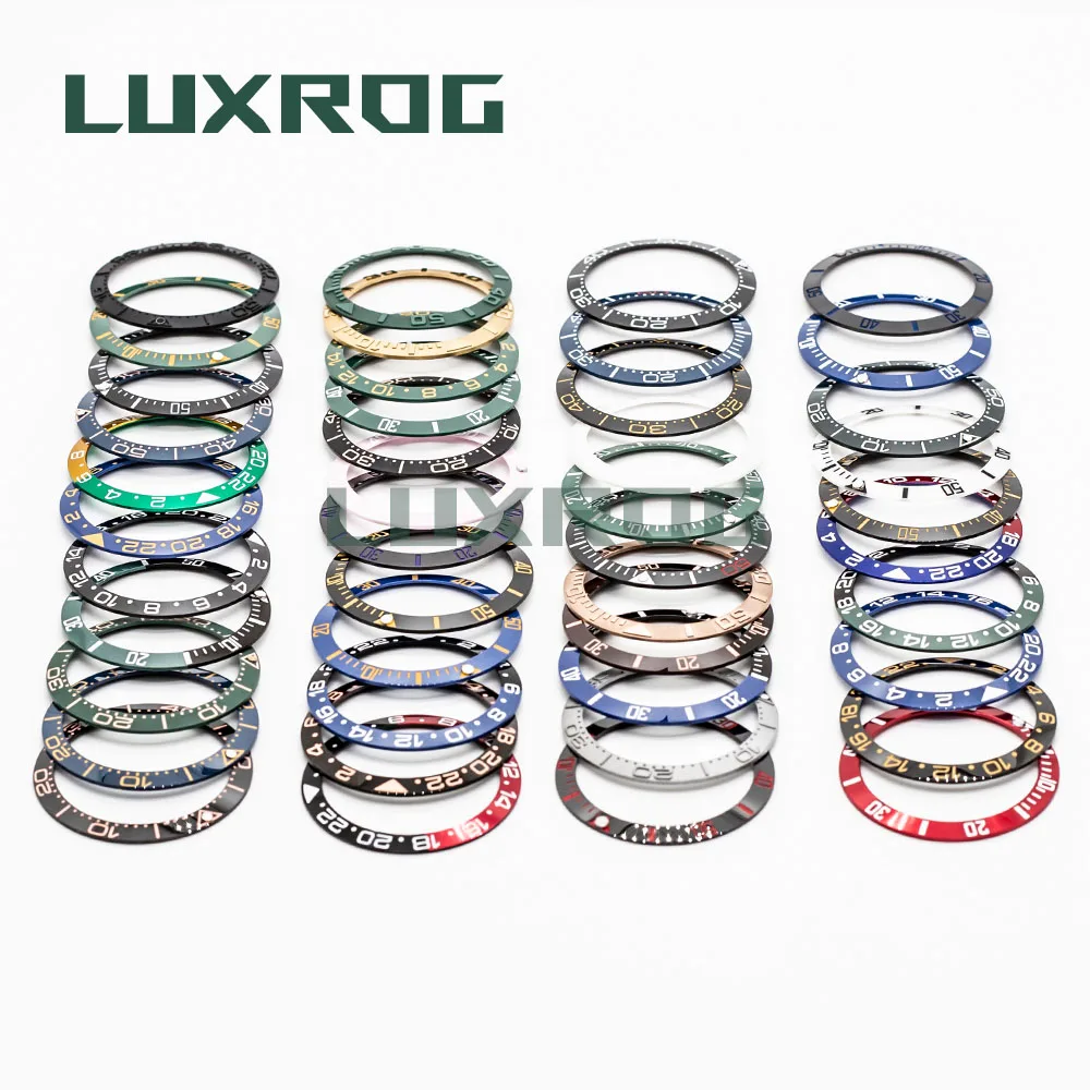 Gmt 38mm Sub Watch Ring Ceramic Bezel Insert Ring Replacement Watch Accessories Scale ID 30.5mm OD 38mm Fit 40mm Watch Case