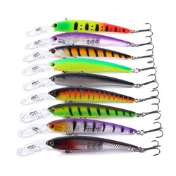 Fish Hook Bait 10g Deep Diving Large Minnow Wobbler Lure Artificial Hard Bait Crankbait Bass Pike Walleye Perch Fishing Gear