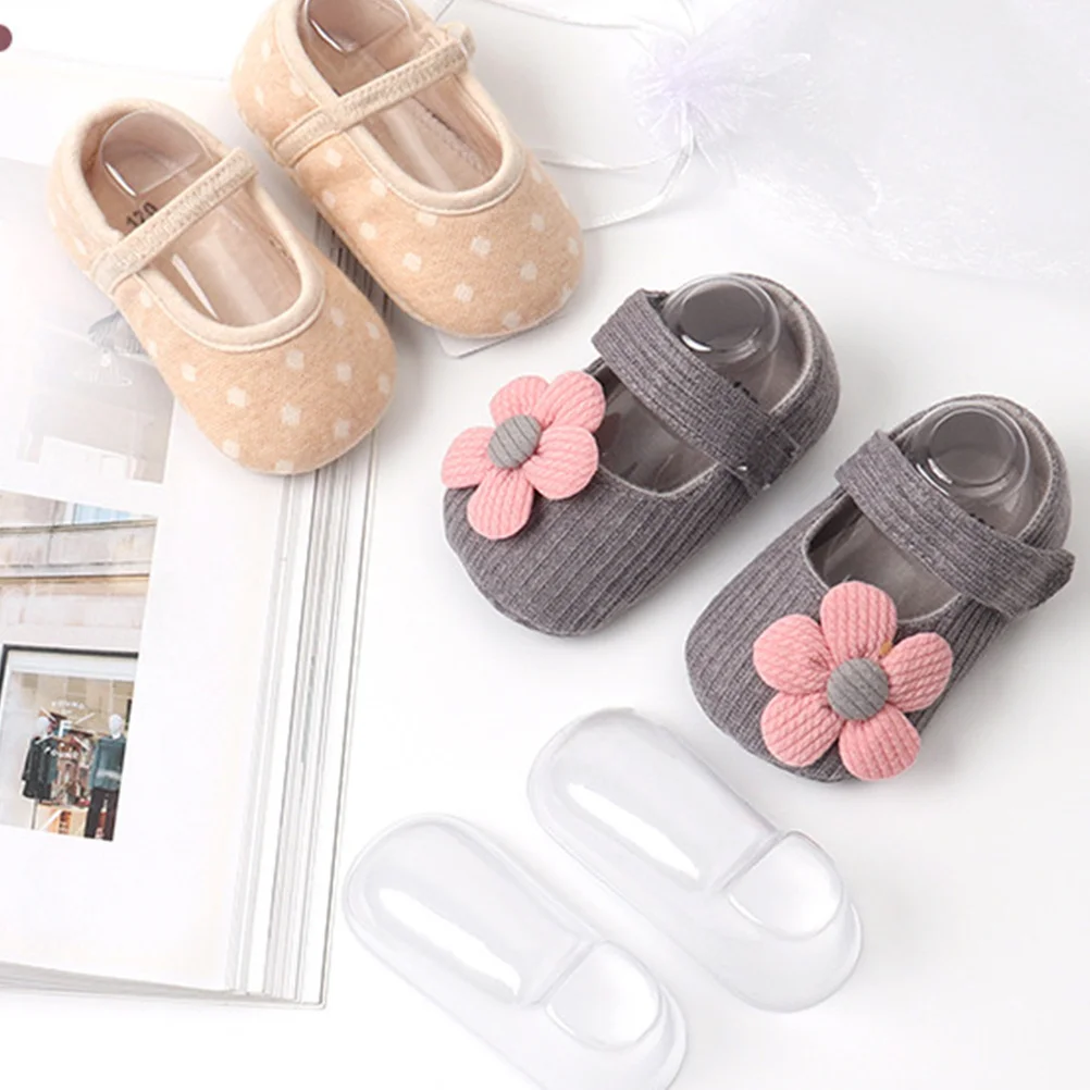 

100pcs Transparent Feet Booties Socks Filler Display Shoe Trees For Shoes Holder Stand Plastic Socks Display