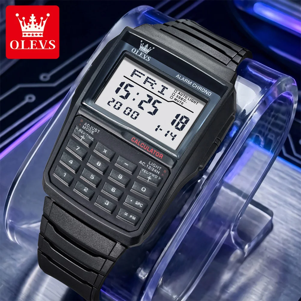 Men's Multifunction Electronic Calculator Watch