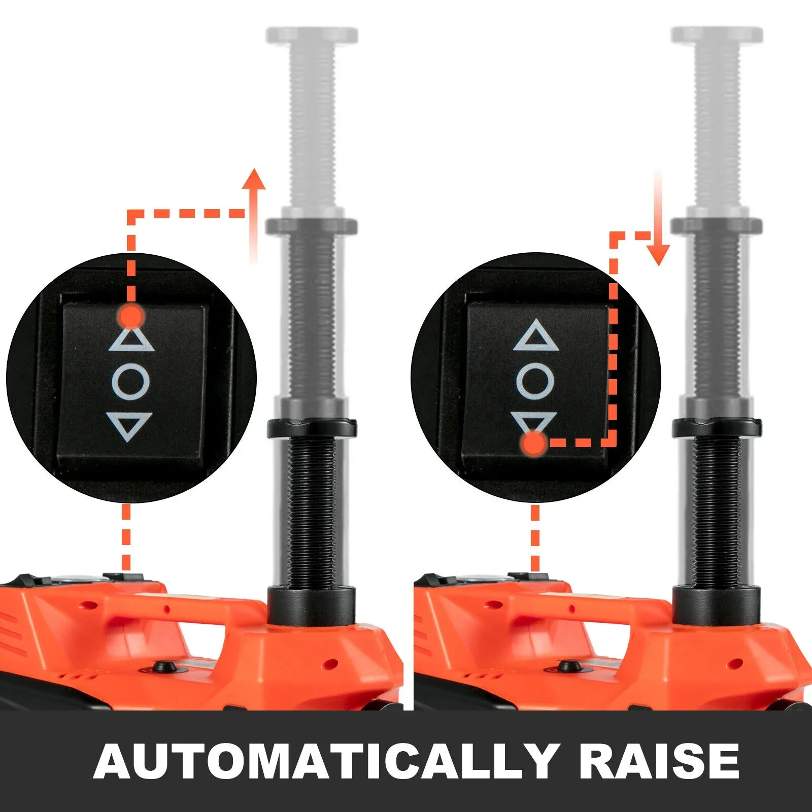 5T 12V Portable Car Jack Tire Lifting Vehicle Tools Inflator Electric Impact Wrench 3 in 1 Electric Hydraulic Jack