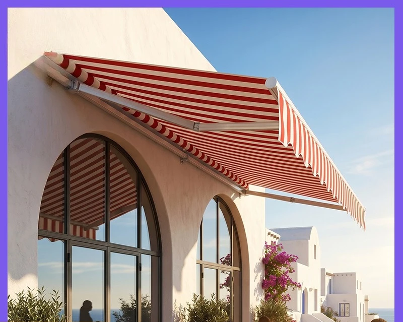 balcony telescopic aluminum alloy telescopic store telescopic store hand-cranked electric canopy
