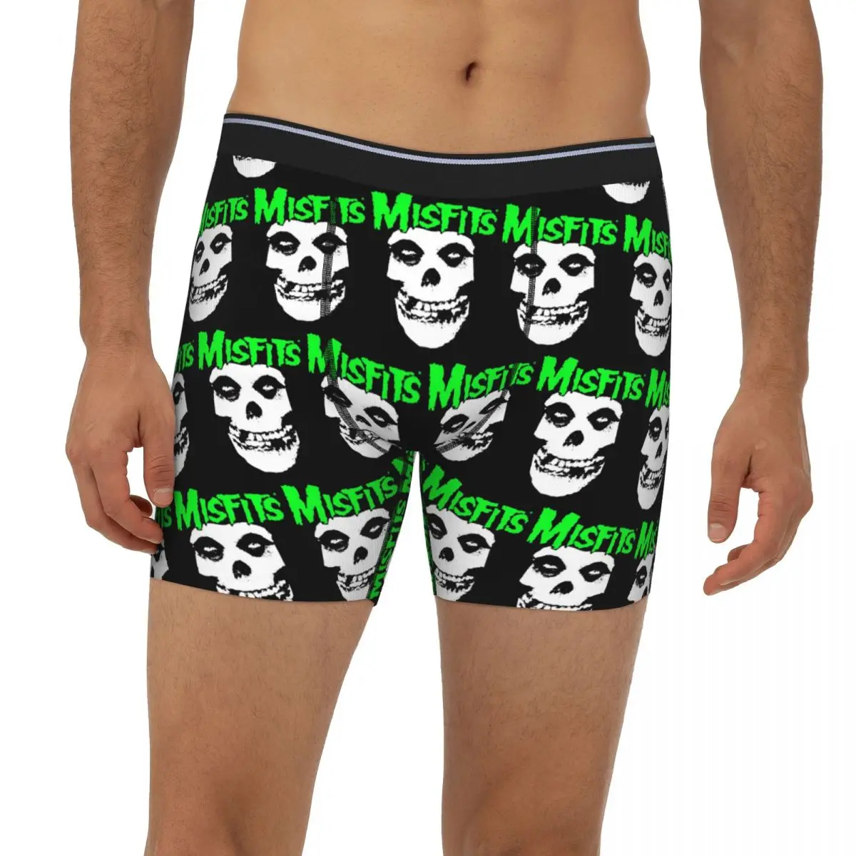 

Long Boxer Underpants Shorts Misfits Skull Panties Male Breathable Underwear for Homme Man Boyfriend Gifts