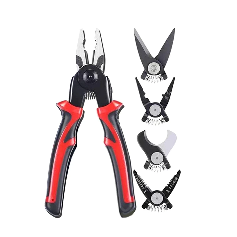 Multifunctional Pliers Set Interchangeable Pliers Set Wire Strippers Set Tools Versatile Heavy Duty Tool Kit-AT64