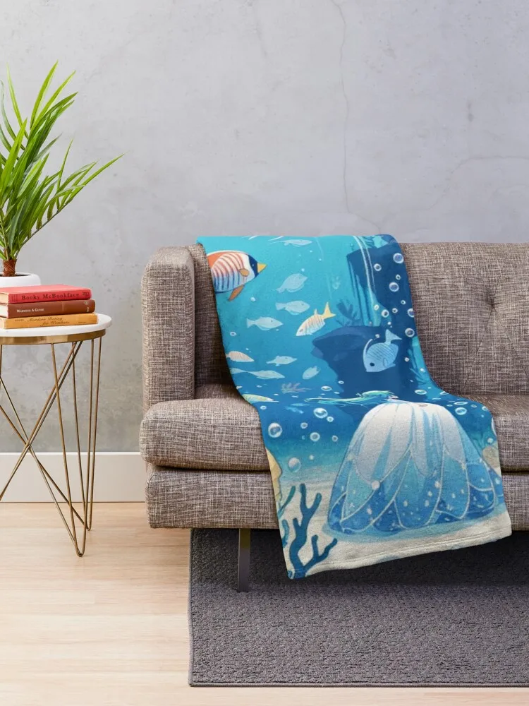 Enchanted Depths: A Siren's Shimmering Symphony Throw Blanket heavy to sleep Camping Hairys Blankets