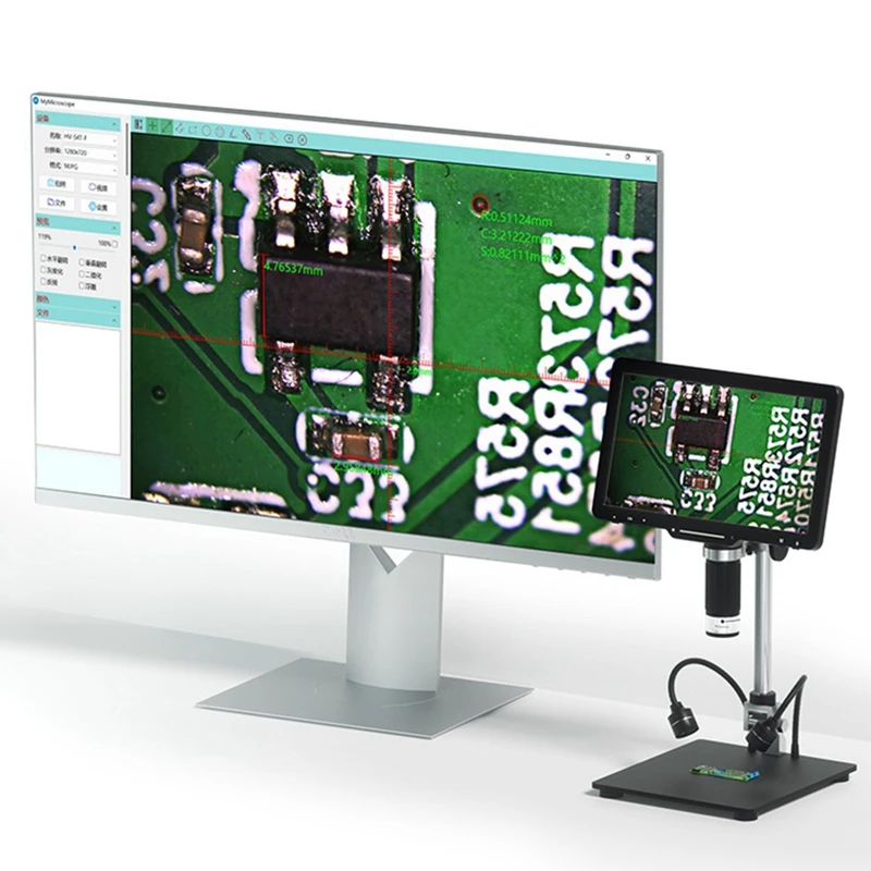 Imagem -05 - Microscópio Digital Câmera Magnifier 10.1 Polegada Ajustável hd Ips Display Solda Eletrônica Reparo do Telefone 1600x