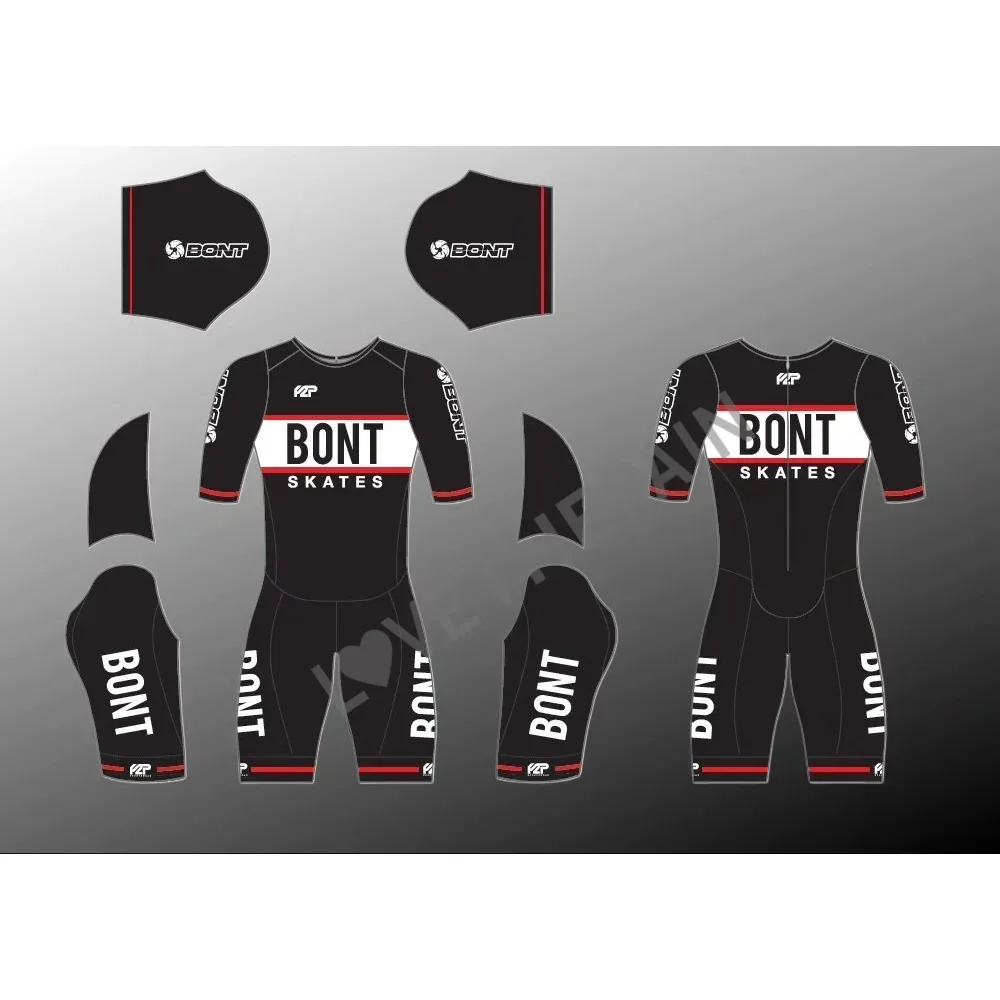 bont Child Skating Short Sleeve Speed Skating Suit Kids Practice Training Inline Speed Skating Triathlon Race Clothing New 2025