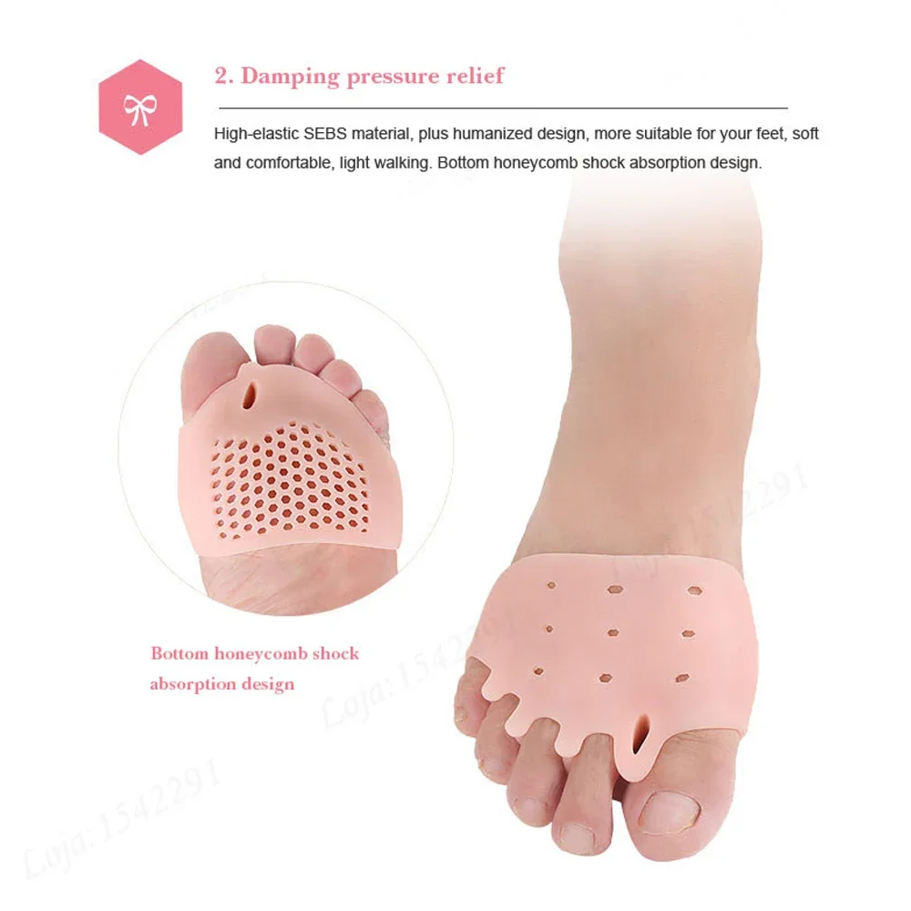 BYEPAIN 1Pair Foot Care Brace Support Gel Foot Pads - Correct Toes Naturally with Toe Separators for Men Women - Foot Care