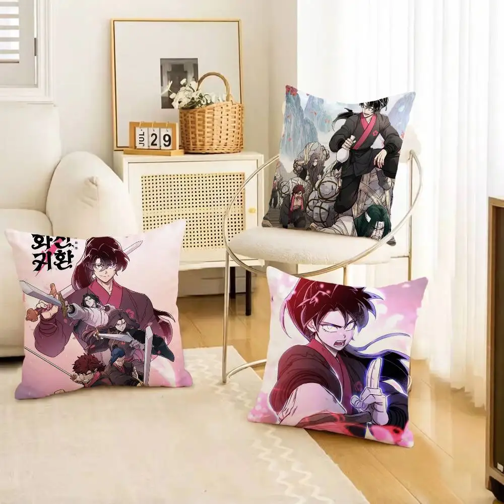 Comic R-Return Of The Blossoming Blade Pillow Case Pattern Printed Pillowcase For Living Room Sofa Cushion Cover