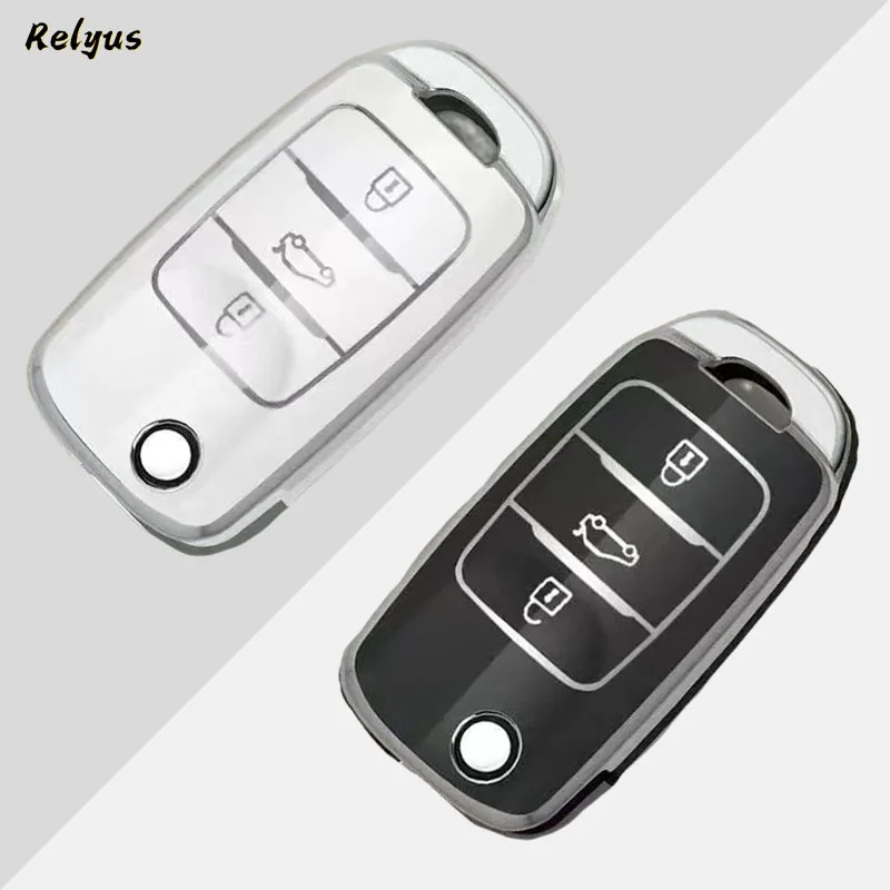 Car Key Case Cover Protector Holder for Changan CS75 Eado CS35 Raeton V3 V5 V7 CS15 Folding Keyless Shell Keychain Accessories