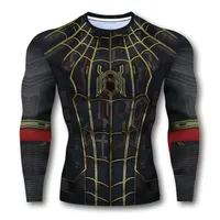 New Arrival Spider Hero Summer Fashion Casual Jersey Compression Tight T-shirt Cosplay Costume Sportswear Fitness Clothing