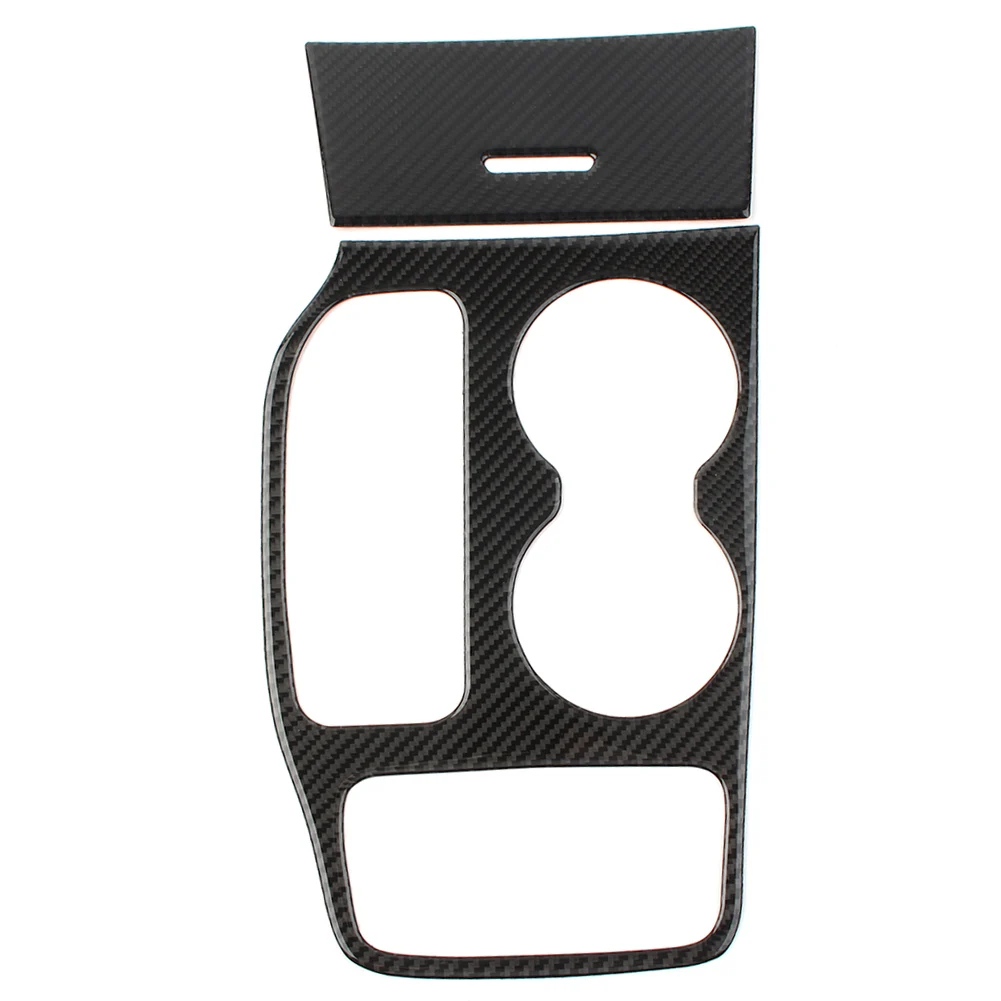 2X Auto Dashboard Gear Shift Panel Cover Carbon Fiber ABS Car Sticker For Jeep Grand Cherokee 2016 2017 2018 2019 2020 2021 LHD view 3