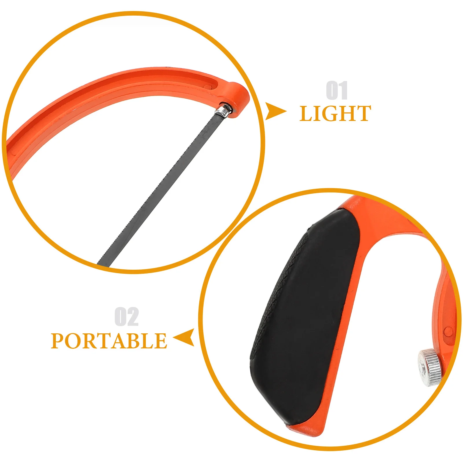 1 Set Portable Mini U-Shaped Hacksaw For Wood Cutting Ergonomic Handle Diy Bow Tool Lightweight Compact Design Small Size Diy