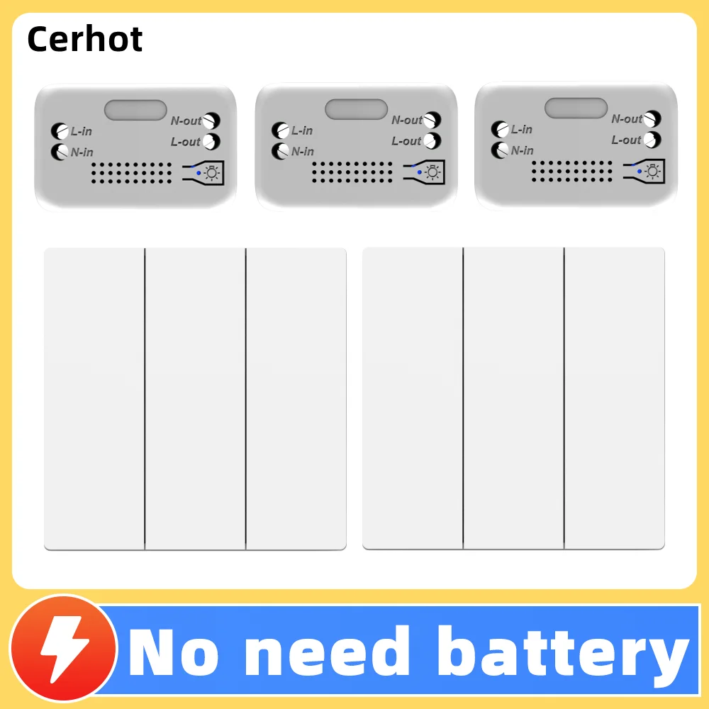 Wireless self-powered switch household  remote control Push button switch on off Wall Light Switch without battery Waterproof