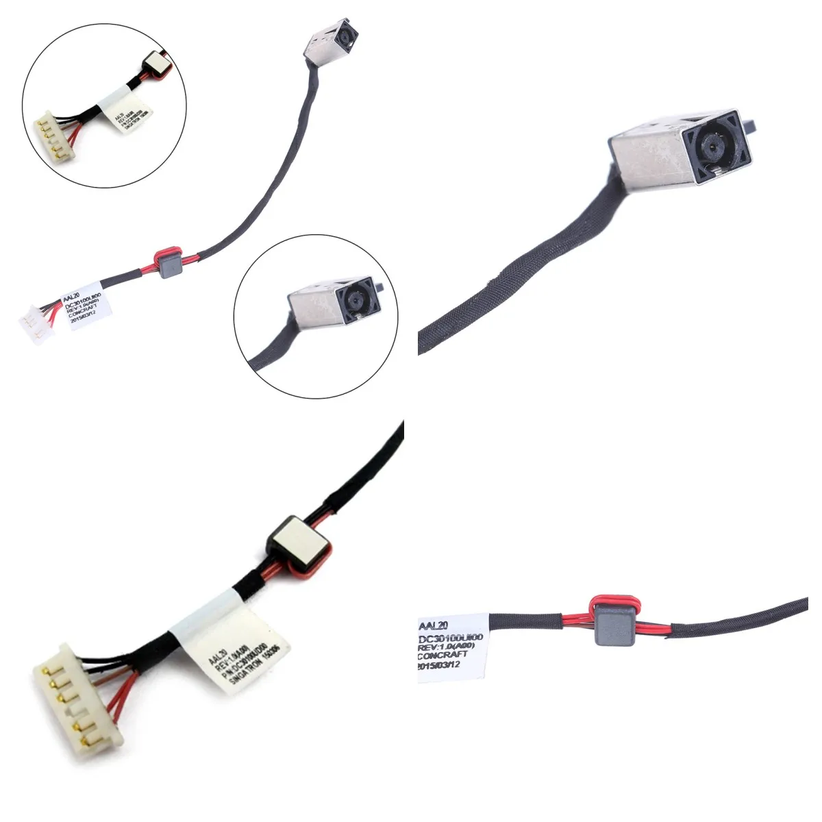 كابل مقبس طاقة تيار مستمر عالي الجودة ، ملحقات بديلة لـ Dell Inspiron 14-، 15-، KD4T9 ، dc30ud00 ، كمبيوتر محمول ، مقبس #1