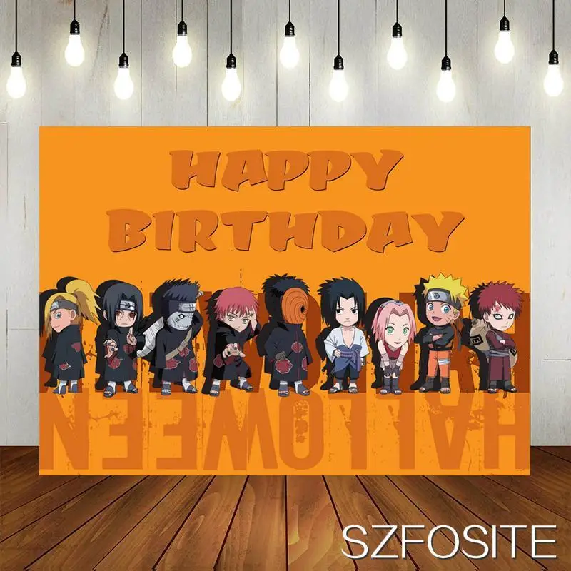 Fondo de vinilo personalizado para niños, telón amarillo de dibujos animados, llama, superhéroe Ninja, decoración de habitación de fiesta de cumpleaños