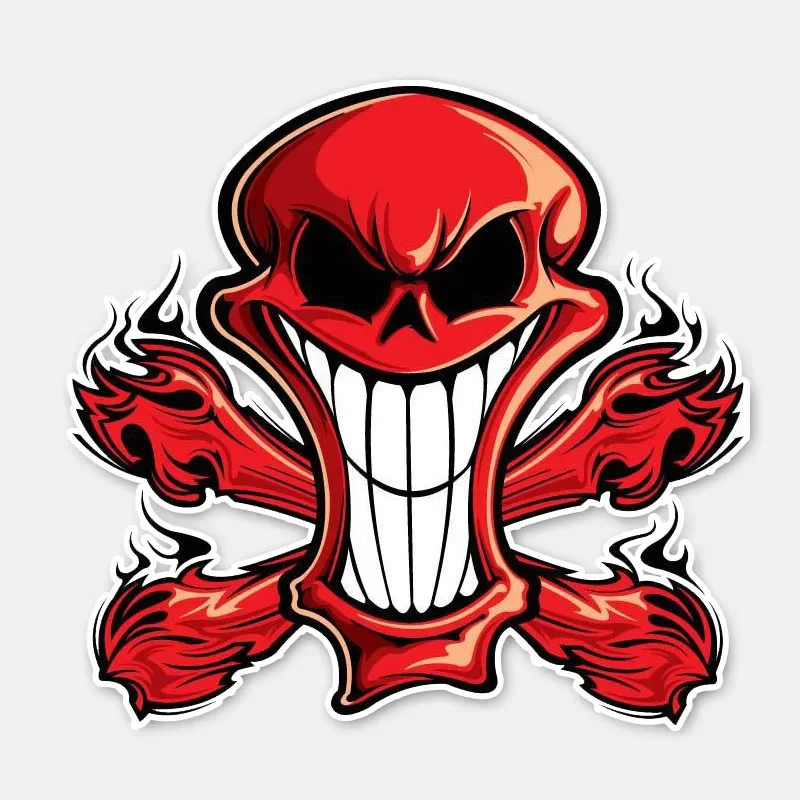 

Car Body Killing Skull Fire Car Sticker Motorcycle Helmet Decal