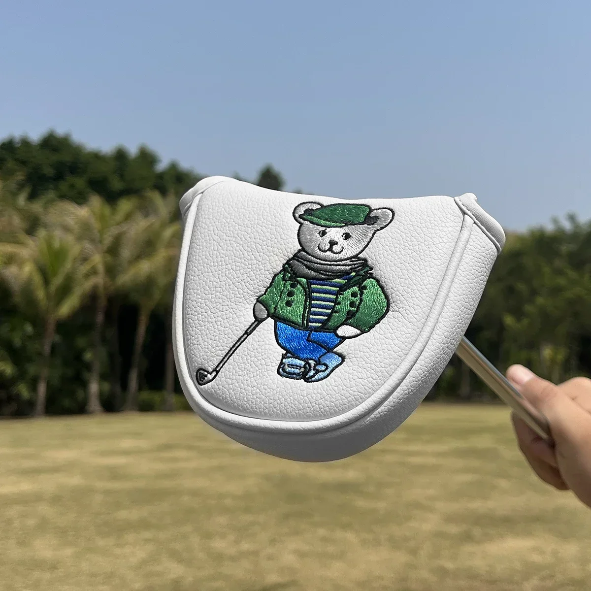 ​Mr. Bear Covers Golf mallet putter headcover golf Club Head accessories cover bear for Taylormade Odyssey Scotty Cameron Ping