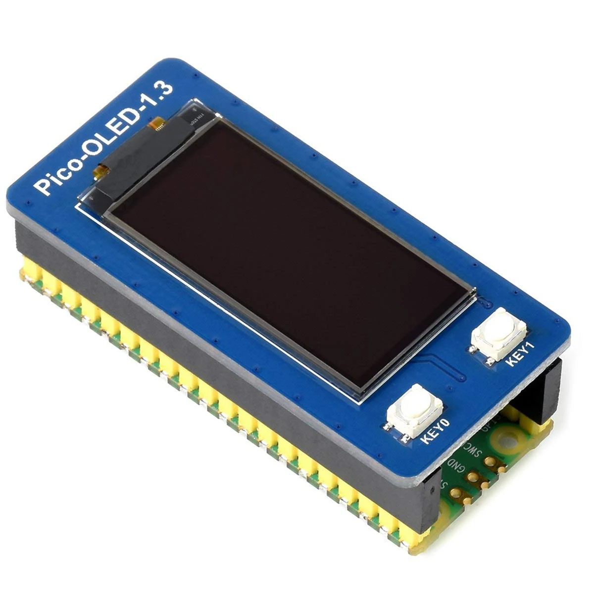 Waveshare แผงควบคุมไมโครคอนโทรลเลอร์64X128พิกเซลสำหรับ Raspberry Pi Pico, ไดร์เวอร์ SH1107แบบฝัง