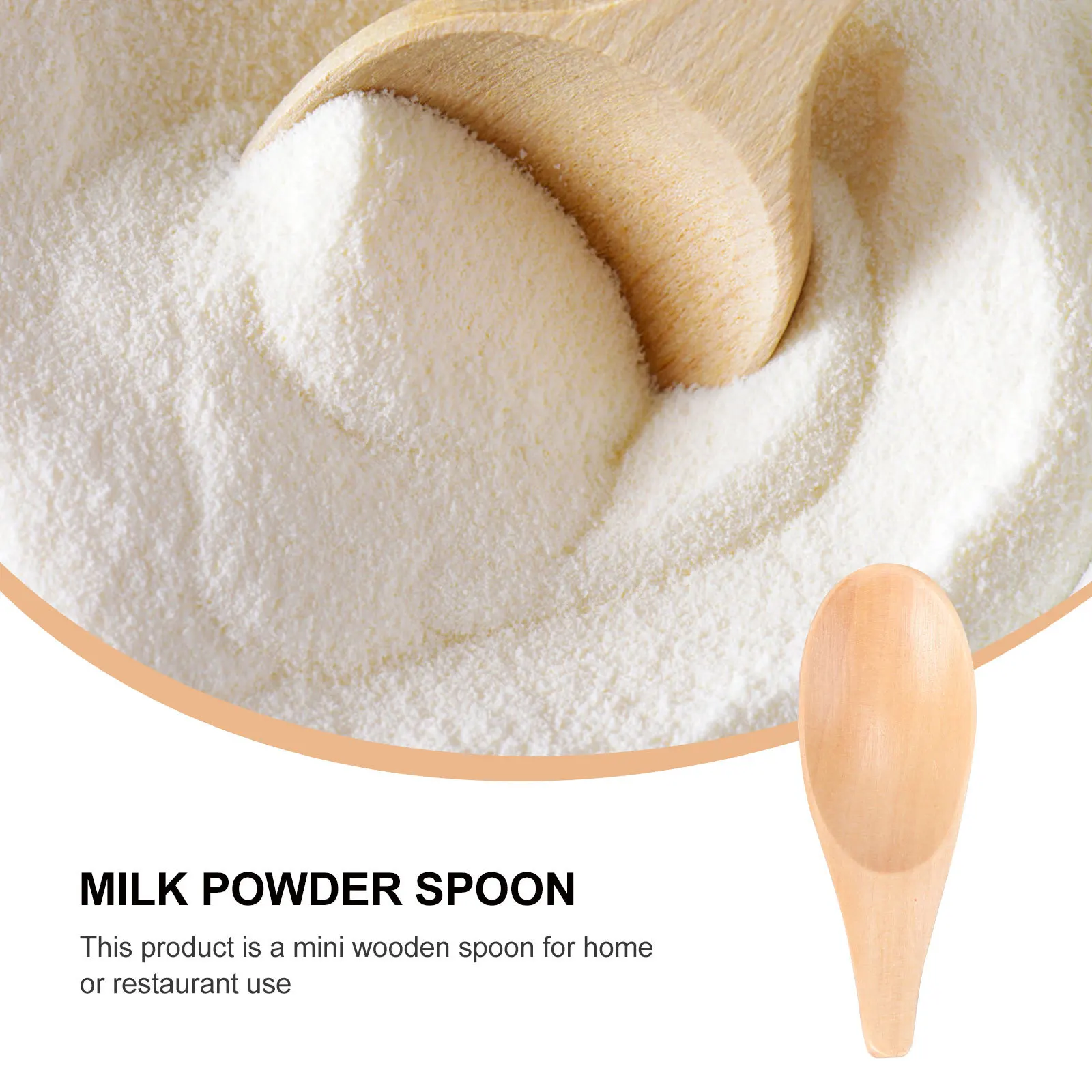 

5pcs Mini Milk Powder Spoon Wooden Short Handle Scoop For Tea Coffee Sugar Salt Spice Teaware Kitchen Accessories
