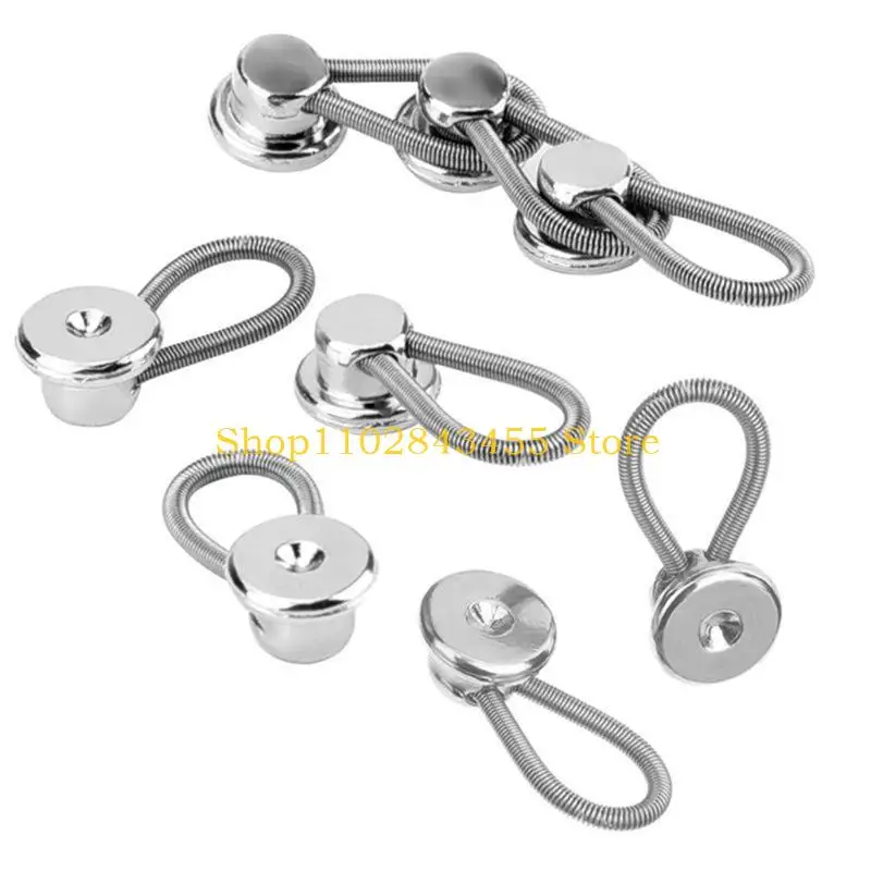 49MC 12 pezzi nuovi estensori per colletto camicia elasticità regolabile e bottone estensione