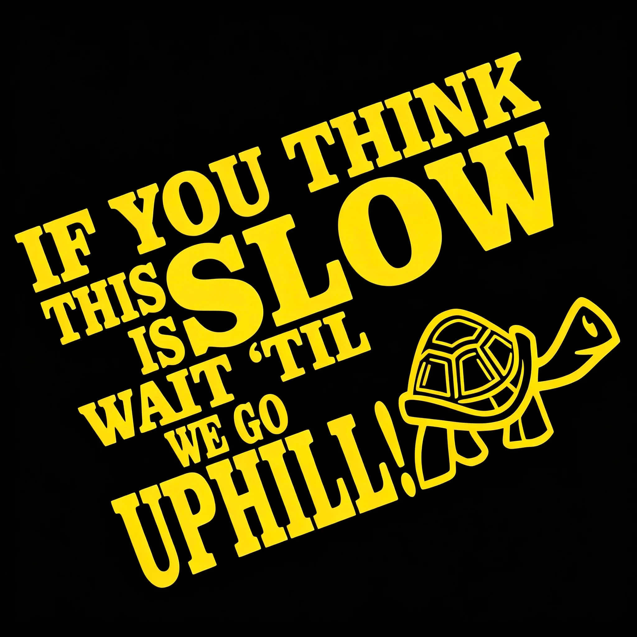Funny Tortoise Vinyl Car Sticker, IF YOU THINK THIS IS SLOW WAIT Decal, Stylish Exterior Decor for Car, Truck & Motorcycle
