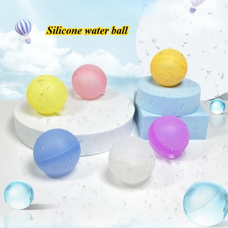24/16/12/10/6/5 pezzi Palloncini d'acqua riutilizzabili Bomba d'acqua Splash Balls Palline da combattimento per la piscina estiva Giochi d'acqua Giocattoli