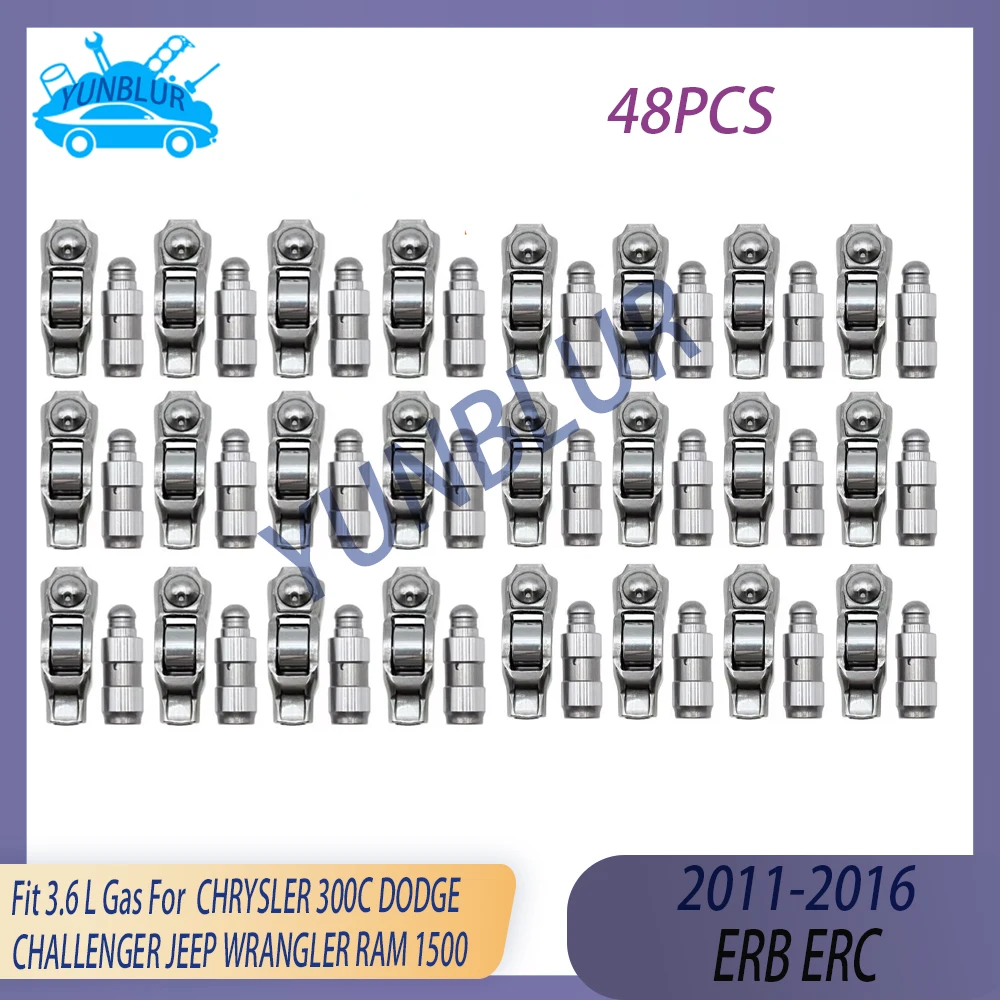 ERB ERC Engine 28pcs Valve lifter & Rocker Arm Kit Fit 3.6 L Gas For 11-19 CHRYSLER 300C DODGE CHALLENGER JEEP WRANGLER RAM 1500