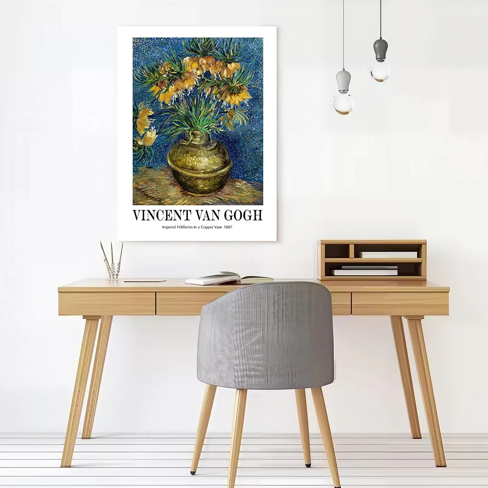 Imperial Fritillaries By Vincent Van Gogh Canvas Poster Wall Art Customizable High Quality Printed Picture for Home Decor Items