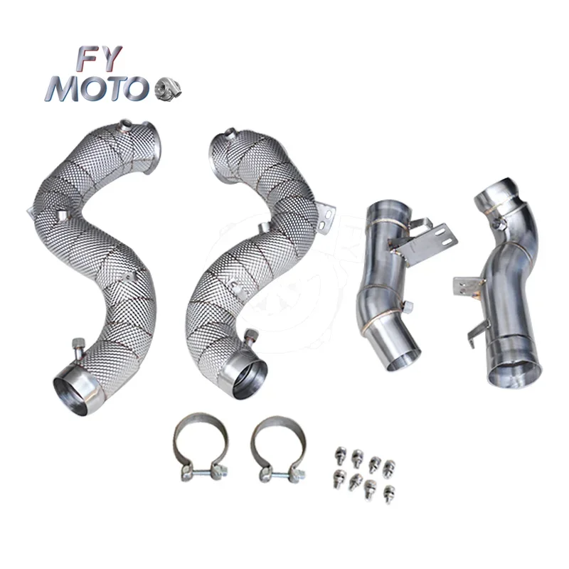 

Exhaust Catless Downpipe For AMG GLE63 S W167 C167 GLS63 X167 4.0T 2020+ With OPF With Heat Shield