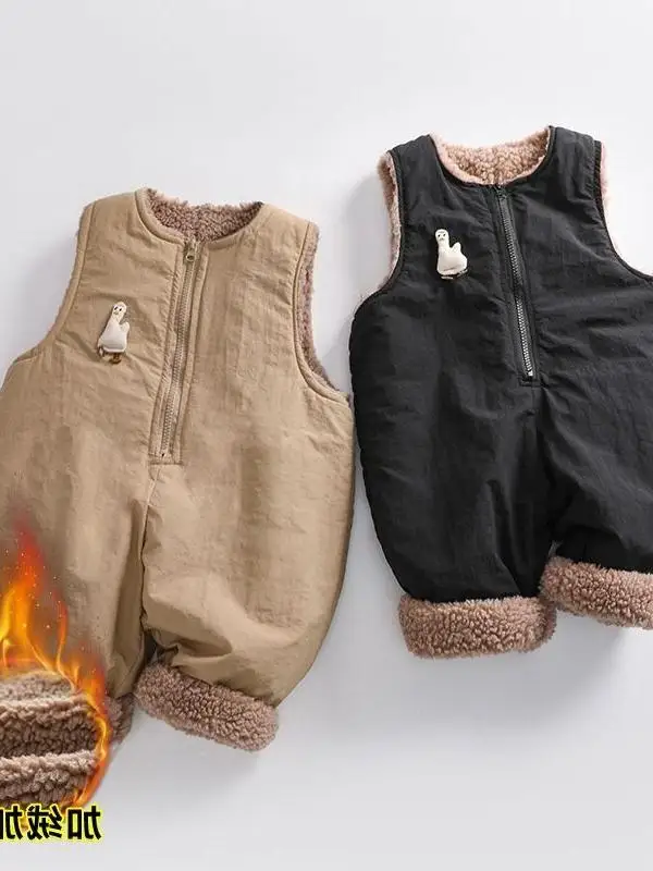 ملابس أطفال مبطنة من Fce ملابس خارجية غير رسمية للأطفال الصغار والأطفال الصغار سراويل شتوية طويلة خالية من الحديد