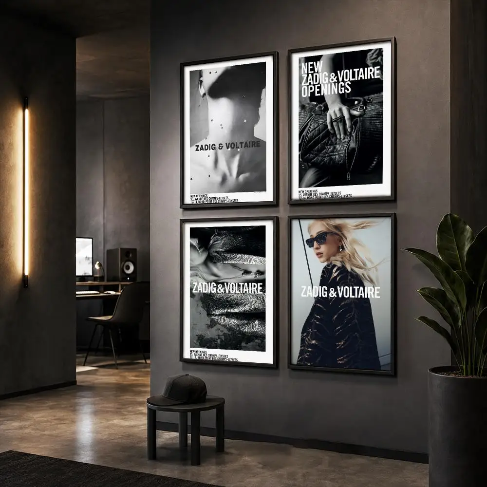 V-VOLTAIRE Fashion Z-ZADIG Poster HD Home Wall Stickers House Hallway Living Room Bedroom Bar Office Decor Art Prints
