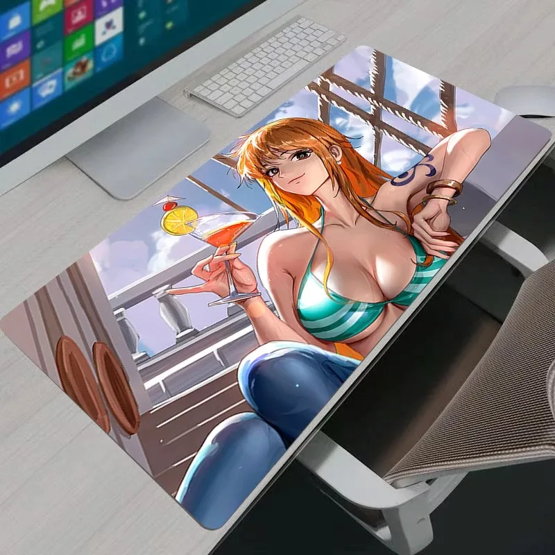 Tapis de souris grand Gamer XXL clavier bureau Tapis de souris Tapis en caoutchouc Tapis Souris jeu Notbook japon jeu Anime une pièce Tapis de souris